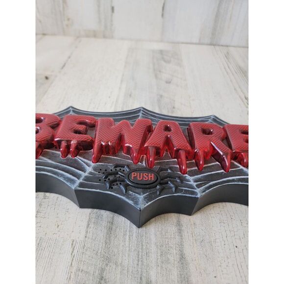 Take one 2008 beware animated light-up sign Halloween scary decor - Picture 4 of 7